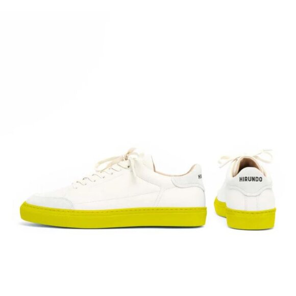 Hirundo Sneakers - Sustainable / Handmade in Portugal / White & Yellow / Size 13 - Picture 3 of 5